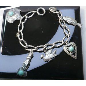 Older Vintage Charm Bracelet With Cool Larger Charms